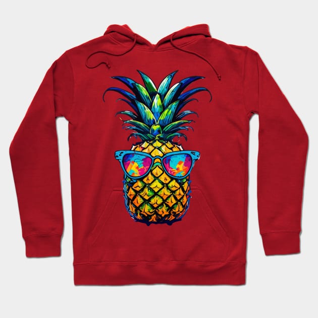 Disco pineapple Hoodie by Fantasy Vortex